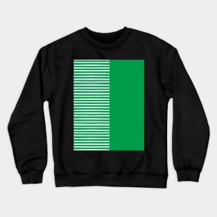 Green and white stripes effect Crewneck Sweatshirt